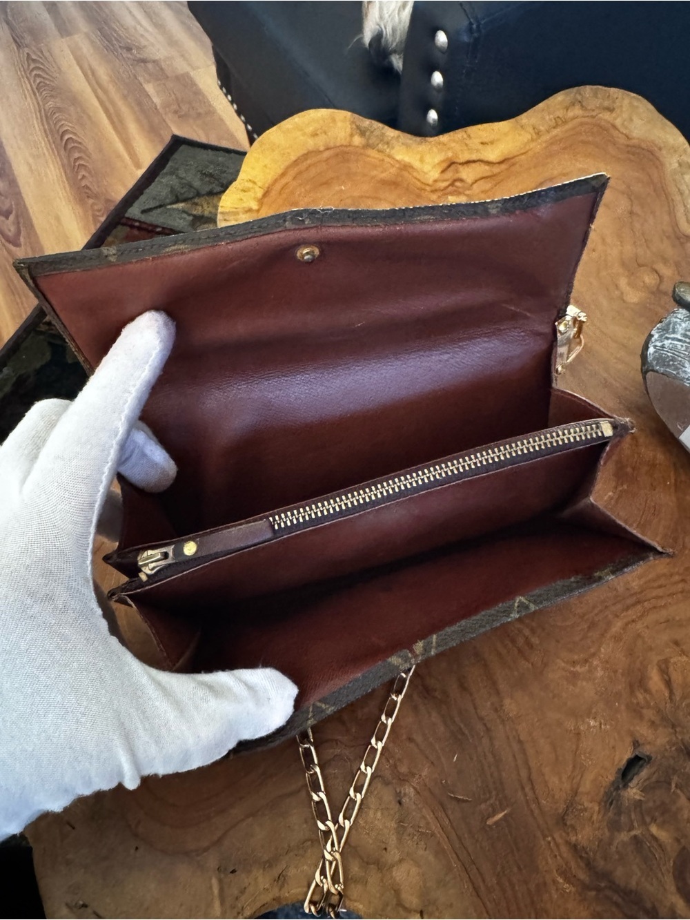 Just in 🔥 Vintage Louis Vuitton Monogram Bifold Long Wallet Brown/converted - Picture 9 of 15
